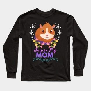 Guinea Pig Mama Rodent Pet Animal Love Cute Design Long Sleeve T-Shirt